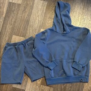 Kenneth Cole Boys Blue Hoodie and Short Set
